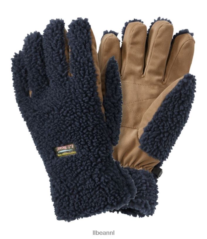 L.L.Bean Heren Handschoenen van bergstapelfleece nautische marine accessoires VT064772