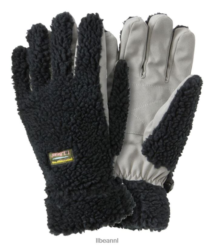 L.L.Bean Heren Handschoenen van bergstapelfleece zwart accessoires VT0646016