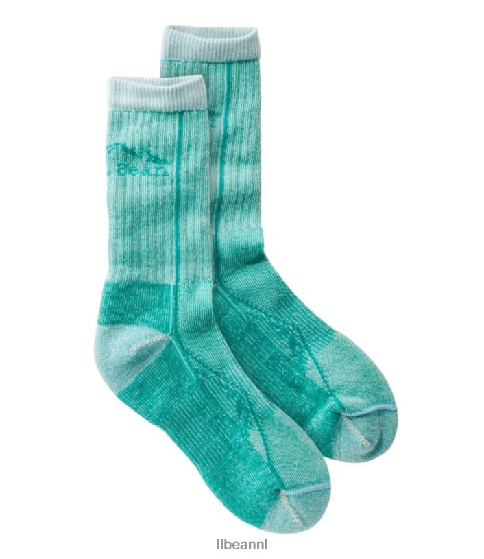 L.L.Bean Heren Cresta wollen lichtgewicht wandelsokken lichte kelly accessoires VT0641036