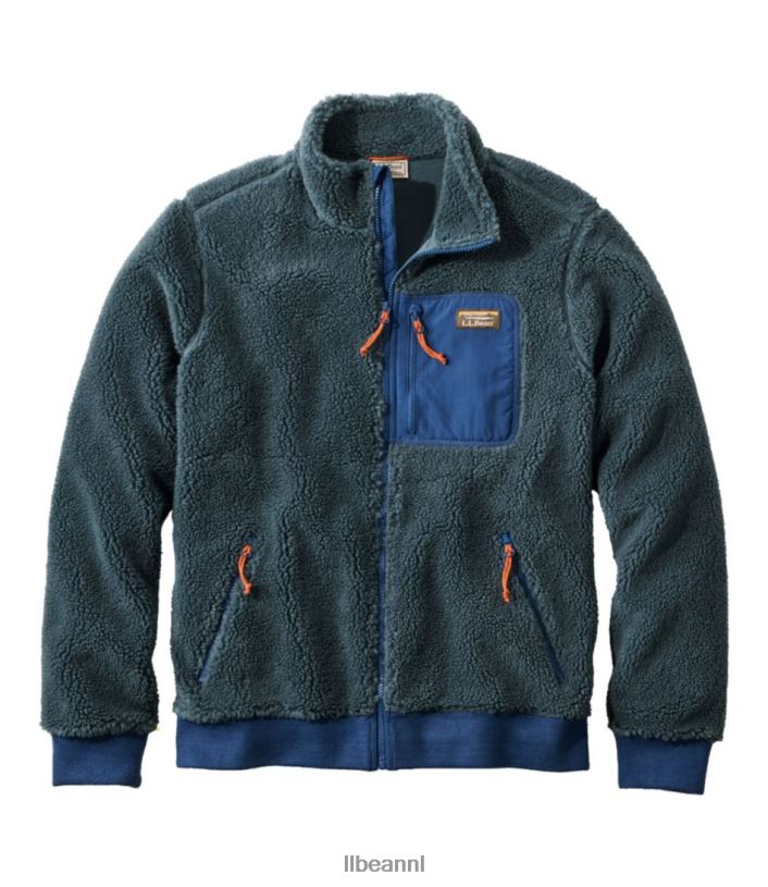 L.L.Bean Heren Sherpafleece jack stormblauw/collegiaal blauw bovenkleding VT0643403