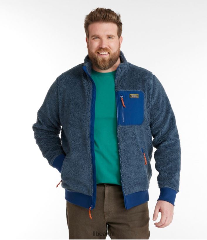 L.L.Bean Heren Sherpafleece jack stormblauw/collegiaal blauw bovenkleding VT0643403