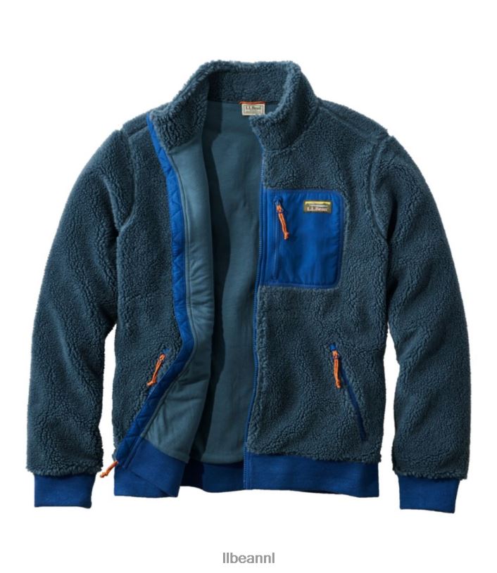 L.L.Bean Heren Sherpafleece jack stormblauw/collegiaal blauw bovenkleding VT0643403