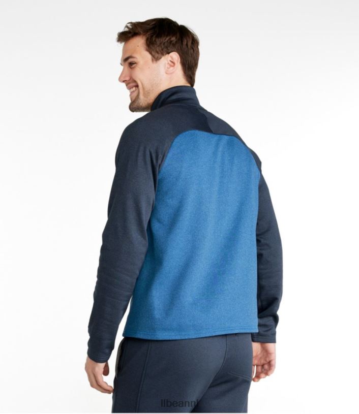 L.L.Bean Heren bergfleece halve ritssluiting legering grijs/bordeaux bovenkleding VT064556