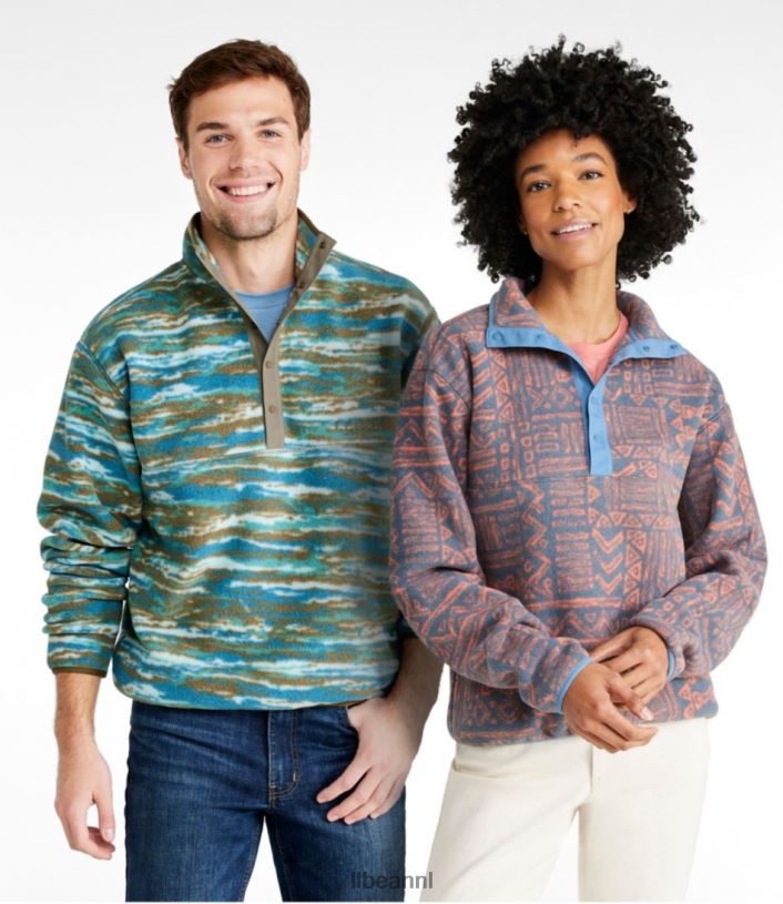 L.L.Bean Heren klassieke fleecetrui sintel geo bovenkleding VT064868