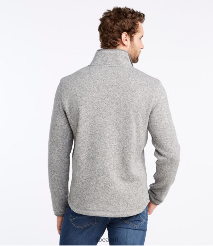 L.L.Bean Heren sweaterfleece jack met volledige ritssluiting grijze heide bovenkleding VT064397