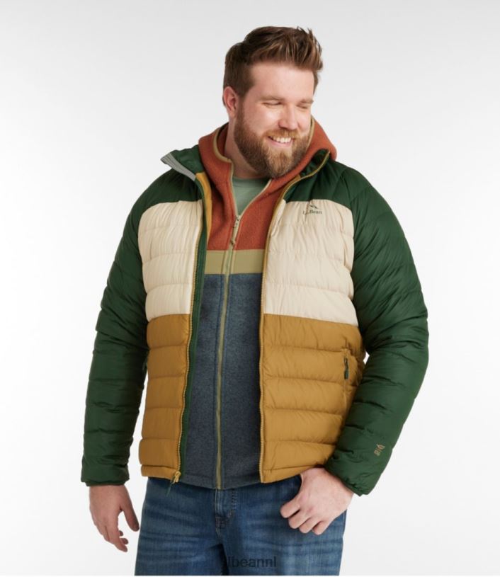 L.L.Bean Heren donsjack bordeaux/nautische marine bovenkleding VT064922