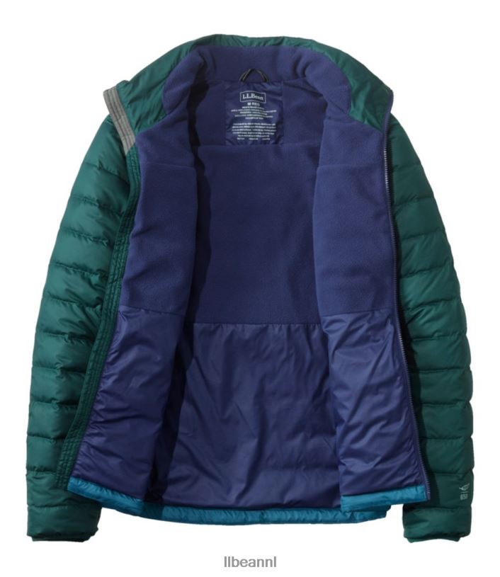 L.L.Bean Heren donsjack bordeaux/nautische marine bovenkleding VT064922
