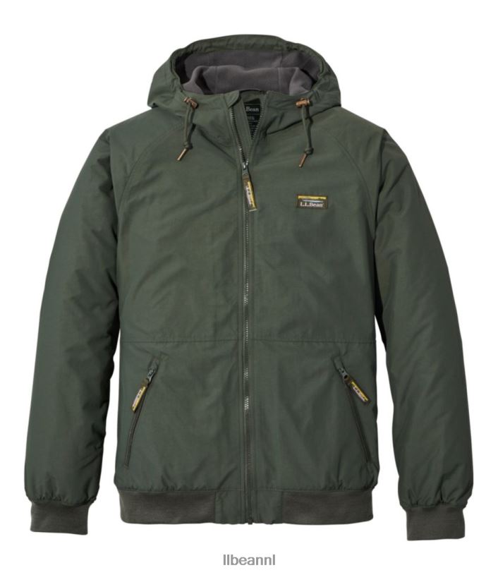 L.L.Bean Heren geïsoleerd 3-seizoenen bomberjack met capuchon tijm bovenkleding VT0643700