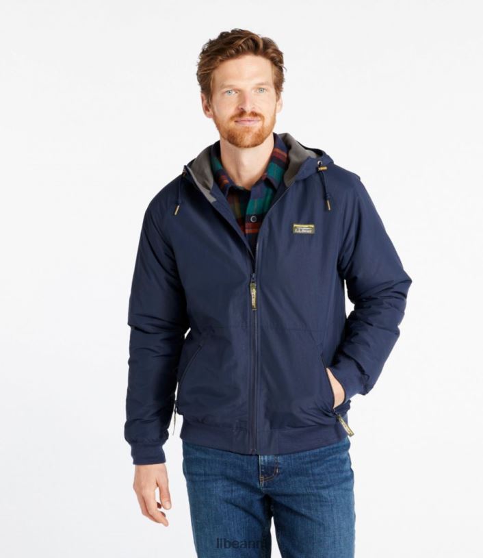 L.L.Bean Heren geïsoleerd 3-seizoenen bomberjack met capuchon tijm bovenkleding VT0643700