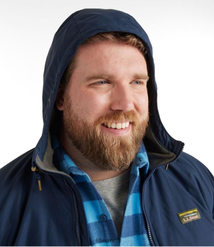 L.L.Bean Heren geïsoleerd 3-seizoenen bomberjack met capuchon tijm bovenkleding VT0643700