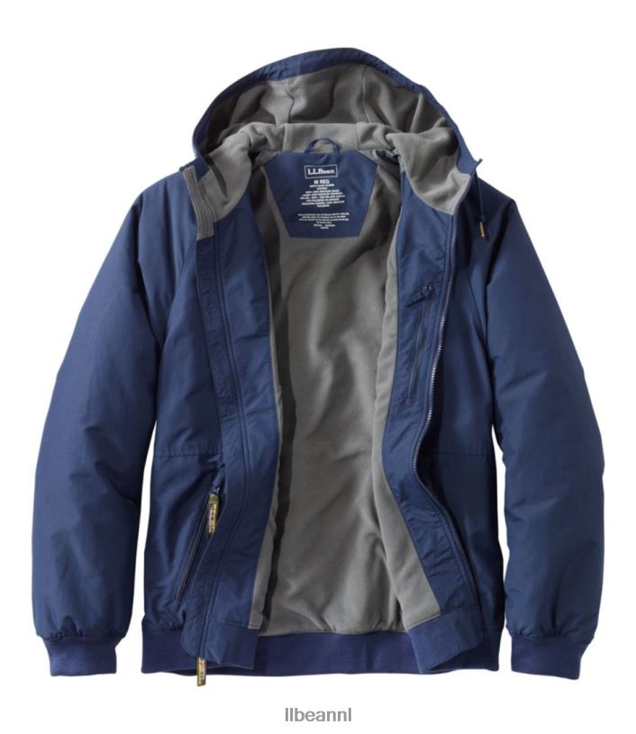 L.L.Bean Heren geïsoleerd 3-seizoenen bomberjack met capuchon tijm bovenkleding VT0643700