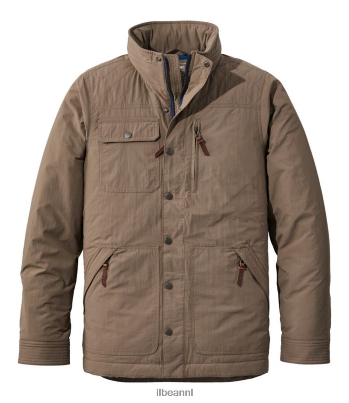 L.L.Bean Heren geïsoleerd reisjack fossiel bruin bovenkleding VT0645029