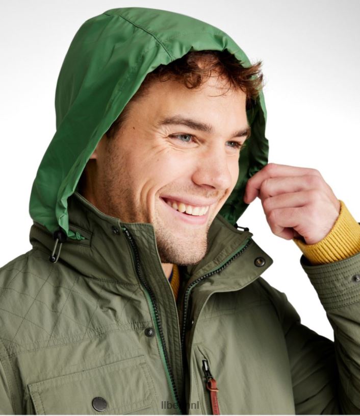 L.L.Bean Heren geïsoleerd reisjack fossiel bruin bovenkleding VT0645029