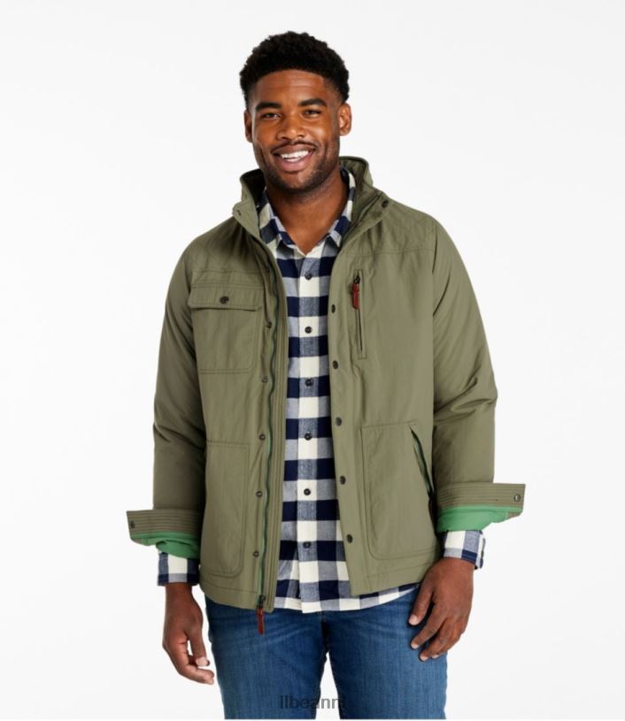 L.L.Bean Heren geïsoleerd reisjack fossiel bruin bovenkleding VT0645029