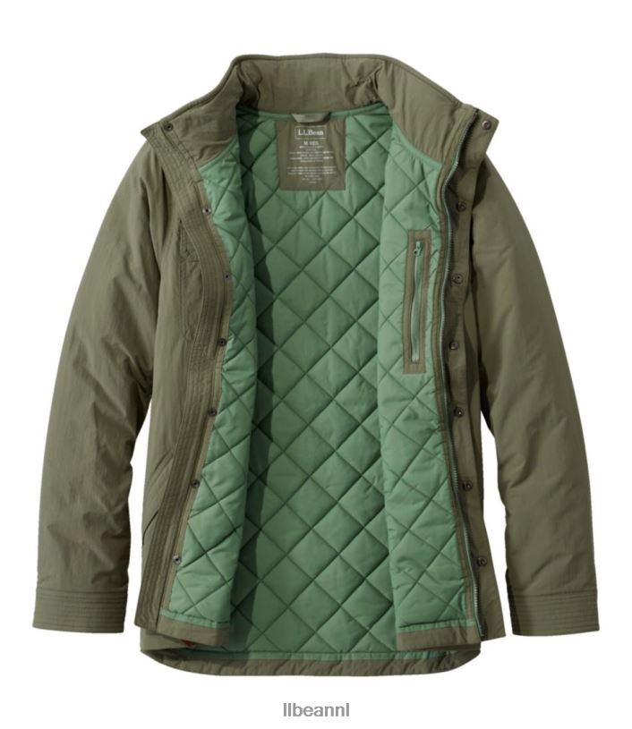 L.L.Bean Heren geïsoleerd reisjack fossiel bruin bovenkleding VT0645029