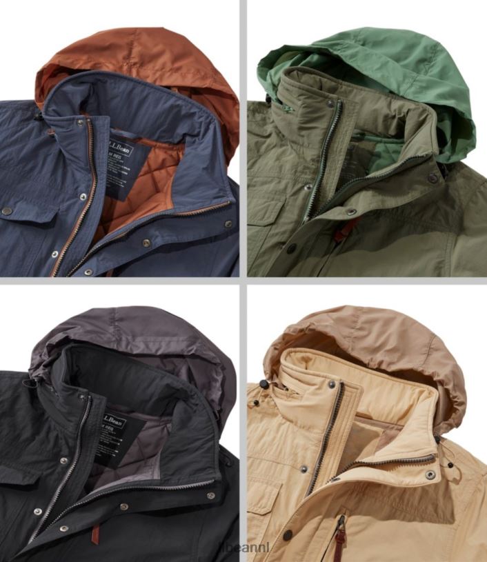 L.L.Bean Heren geïsoleerd reisjack koolstof marine bovenkleding VT0643520