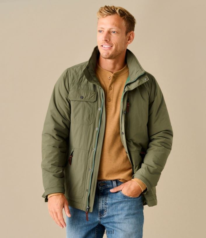 L.L.Bean Heren geïsoleerd reisjack koolstof marine bovenkleding VT0643520