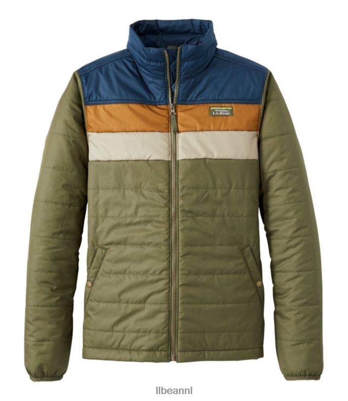 L.L.Bean Heren klassiek bergjasje met puffer kelpgroen/nautisch marineblauw bovenkleding VT0645959
