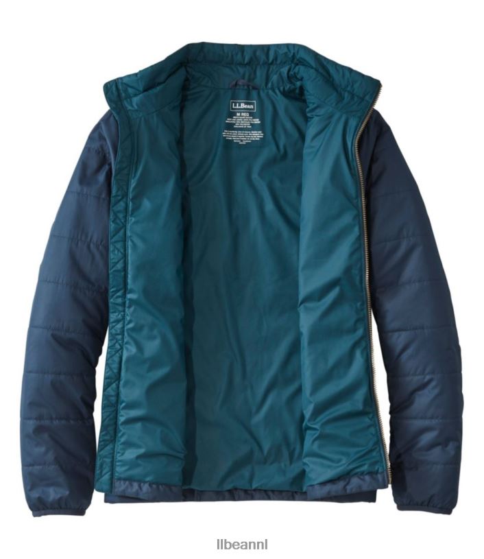 L.L.Bean Heren klassiek bergjasje met puffer kelpgroen/nautisch marineblauw bovenkleding VT0645959