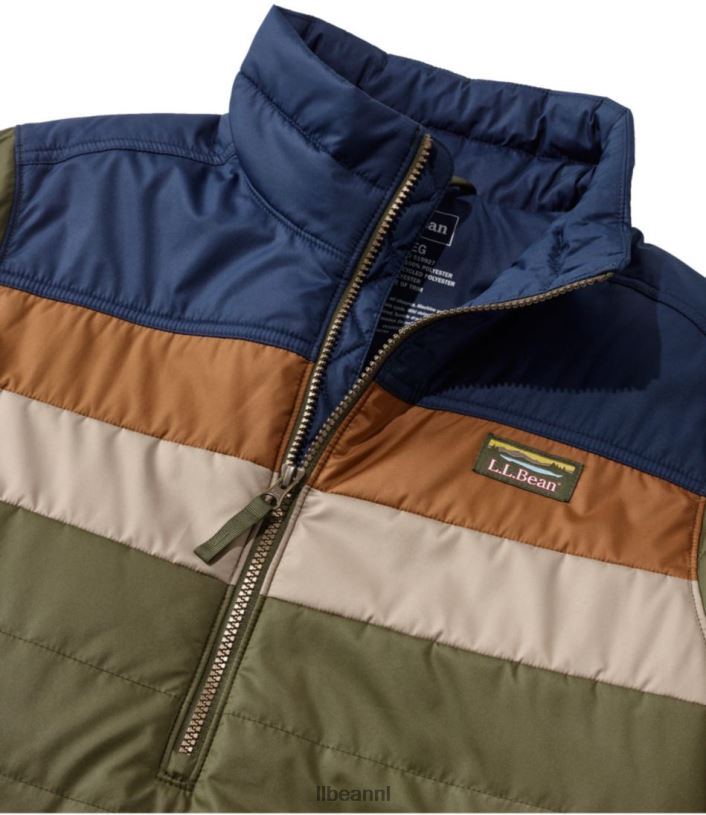 L.L.Bean Heren klassieke bergpufferpullover kelpgroen/nautisch marineblauw bovenkleding VT0643475