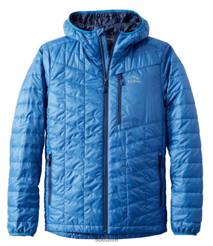 L.L.Bean Heren primaloft packaway jack met capuchon diepe saffier bovenkleding VT0644936