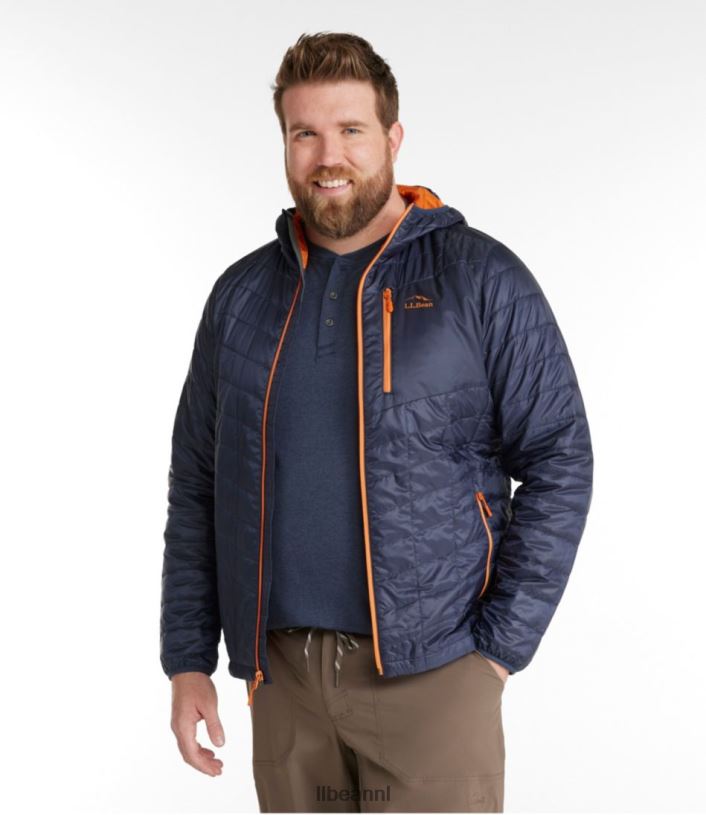 L.L.Bean Heren primaloft packaway jack met capuchon levendig rood bovenkleding VT0646610