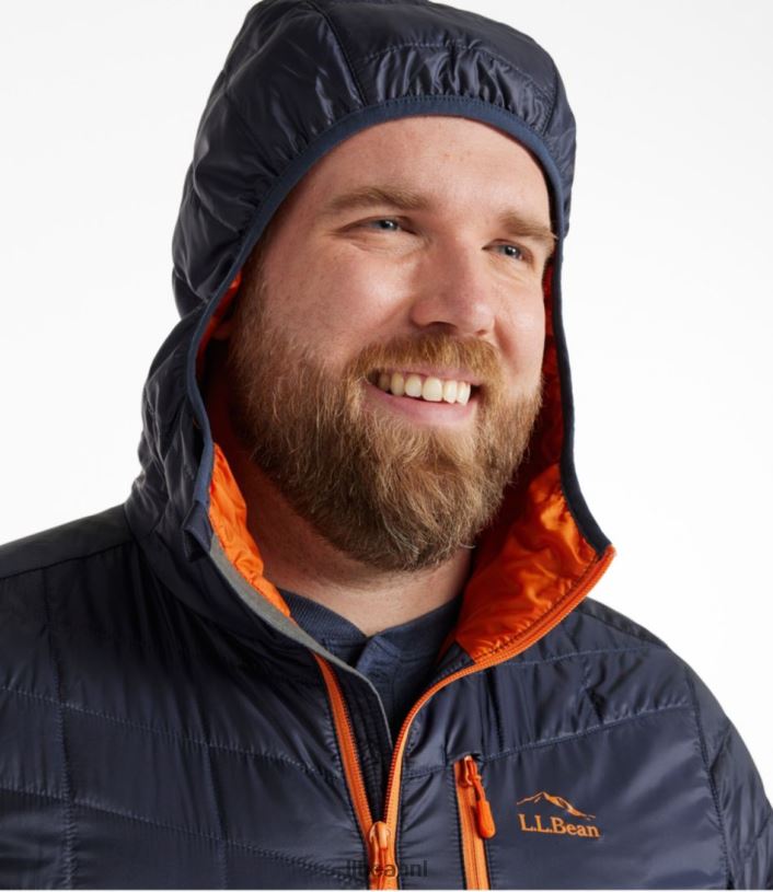 L.L.Bean Heren primaloft packaway jack met capuchon levendig rood bovenkleding VT0646610