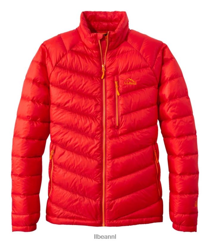 L.L.Bean Heren ultralicht 850 donsjack levendig rood bovenkleding VT0647018