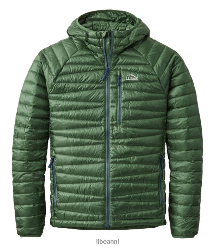 L.L.Bean Heren ultralicht 850 donsjack met capuchon regenwoud bovenkleding VT0644975