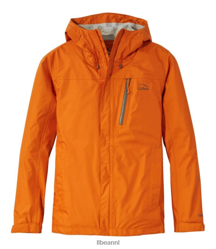 L.L.Bean Heren Trail-model regenjas amber oranje bovenkleding VT0646937