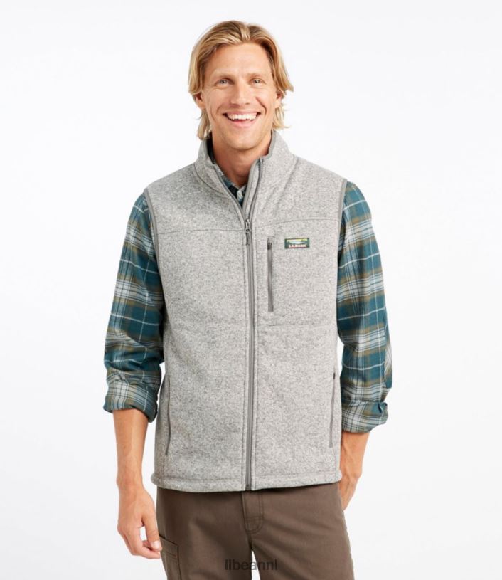 L.L.Bean Heren trui fleecevest licht mahonie bovenkleding VT0646568