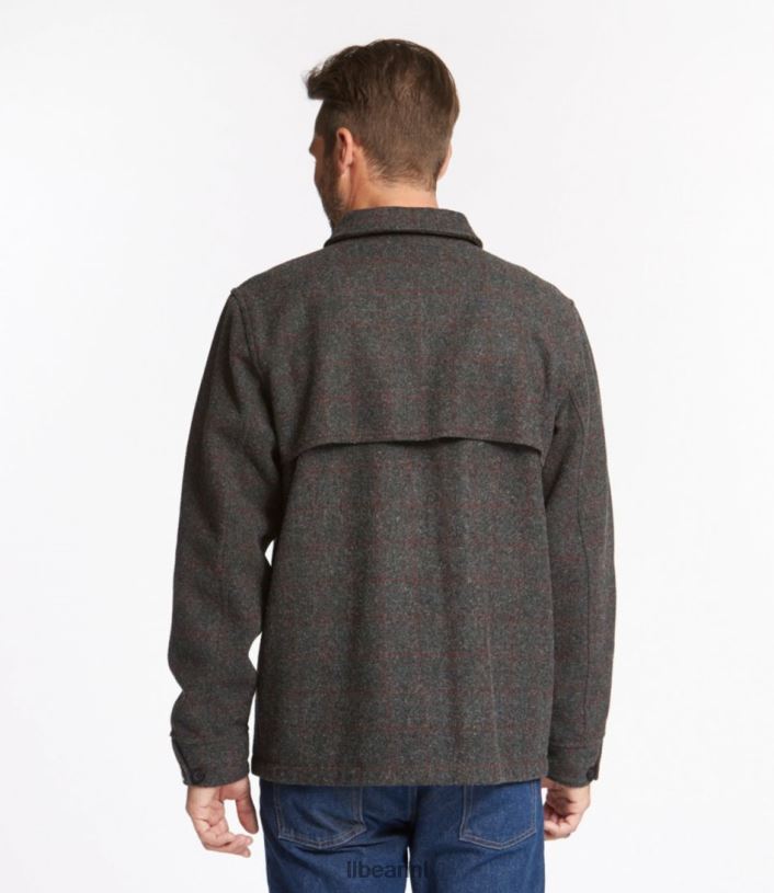 L.L.Bean Heren Maine Guide jac-shirt met ritssluiting aan de voorkant rood Zwart bovenkleding VT0646082