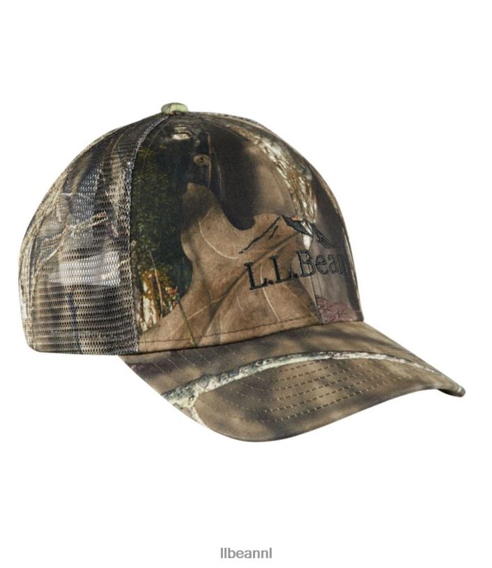 L.L.Bean Heren camouflage vrachtwagenchauffeur hoed bemost eiken land accessoires VT064634