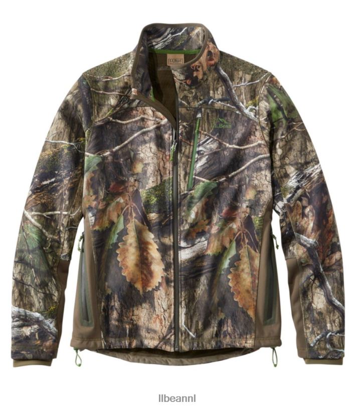 L.L.Bean Heren Ridge Runner softshell jachtjack bemost eiken land dna uitrusting voor buiten VT064943
