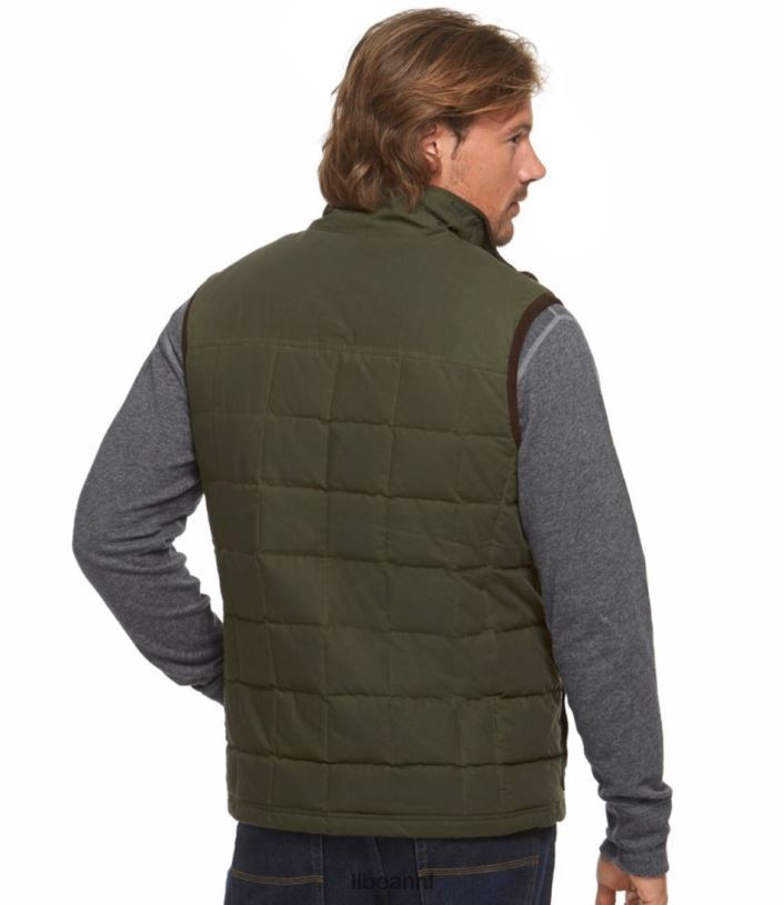 L.L.Bean Heren upcountry donsvest van gewaxt katoen koffieboon uitrusting voor buiten VT0643667