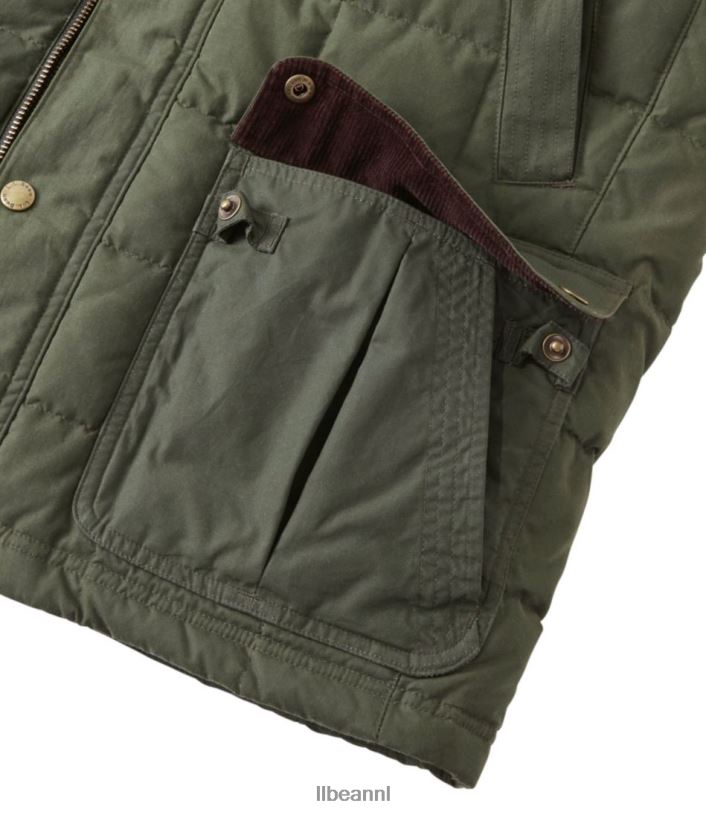L.L.Bean Heren upcountry donsvest van gewaxt katoen koffieboon uitrusting voor buiten VT0643667