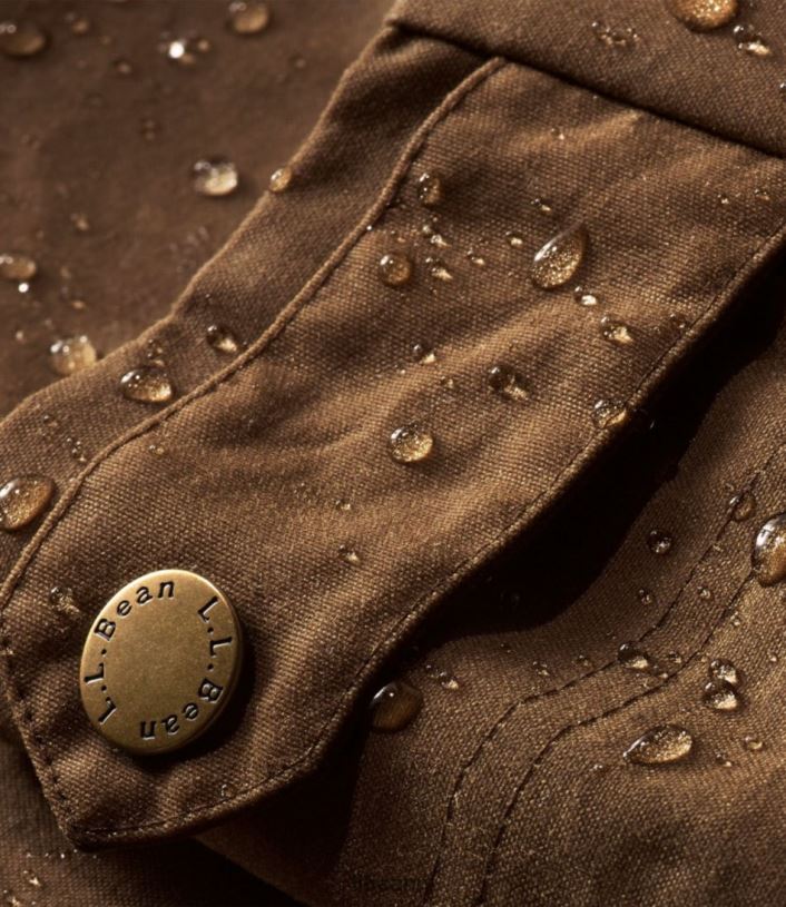 L.L.Bean x Double L Heren Hooglandjas van gewaxt katoen esdoorn bruin uitrusting voor buiten VT064952