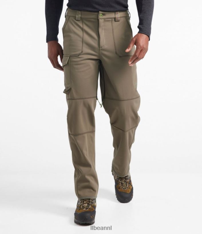 L.L.Bean Heren Ridge Runner softshell broek mos kaki uitrusting voor buiten VT064802