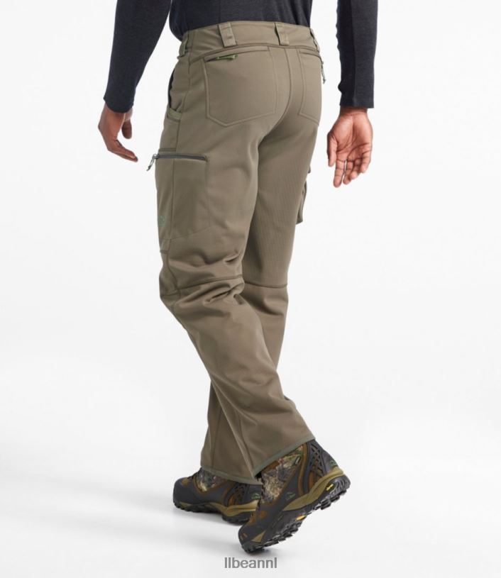 L.L.Bean Heren Ridge Runner softshell broek mos kaki uitrusting voor buiten VT064802
