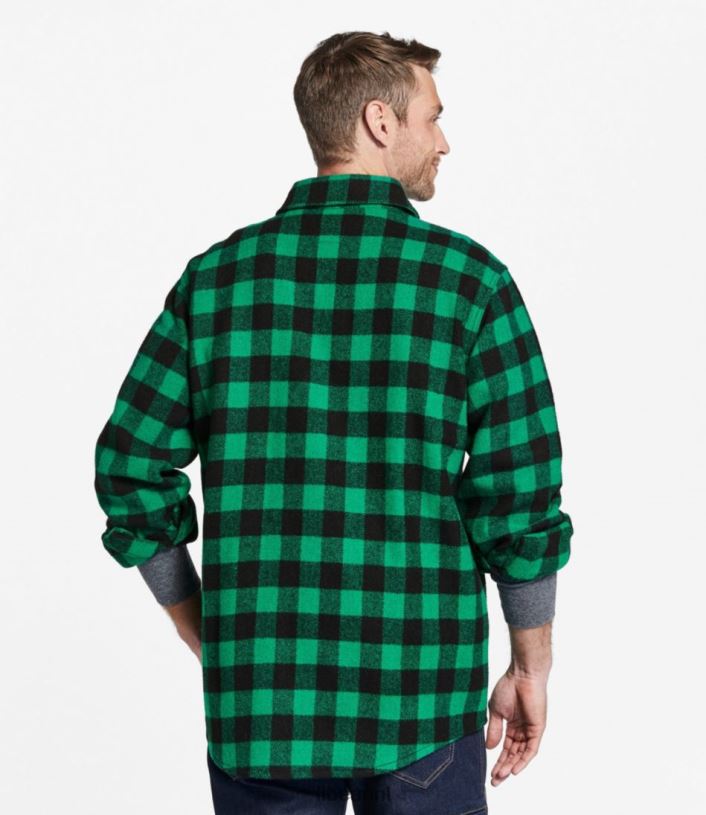 L.L.Bean Heren Maine gids shirt crème/zwart uitrusting voor buiten VT0646169