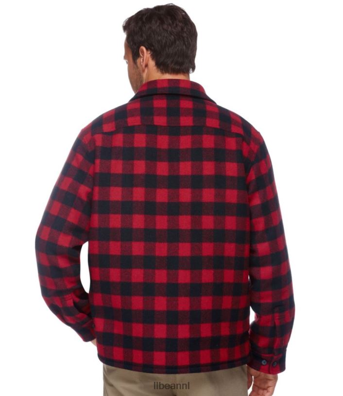 L.L.Bean Heren Maine gidsshirt met primaloft rood Zwart uitrusting voor buiten VT0645242