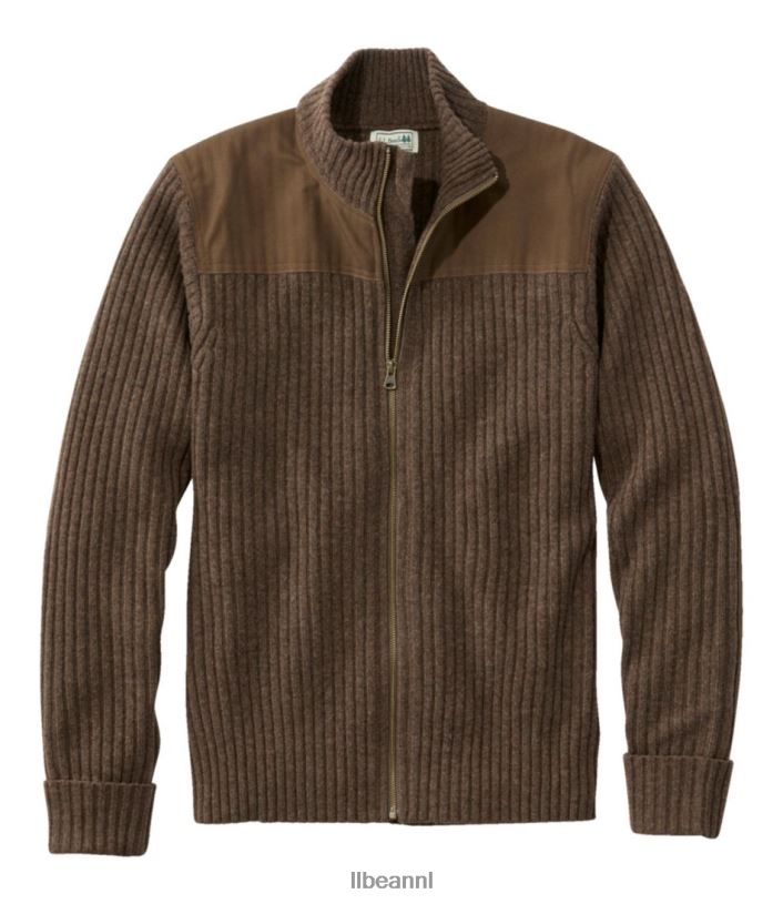 L.L.Bean Heren commando trui met volledige ritssluiting heren diepe bossen groene heide uitrusting voor buiten VT0645272
