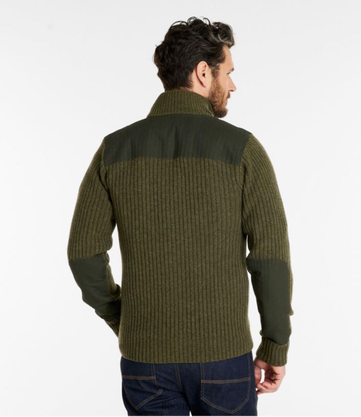 L.L.Bean Heren commando trui met volledige ritssluiting heren diepe bossen groene heide uitrusting voor buiten VT0645272