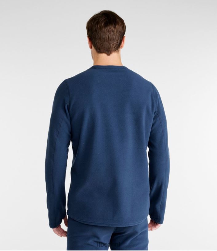 L.L.Bean Heren fleece basislaag met ronde hals rode wijn kleding VT064775