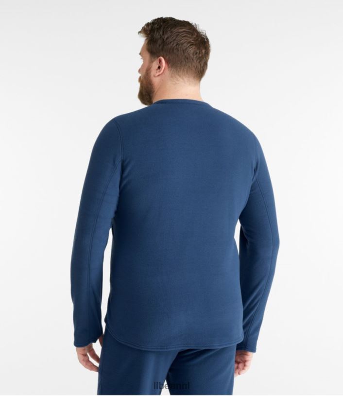 L.L.Bean Heren fleece basislaag met ronde hals rode wijn kleding VT064775