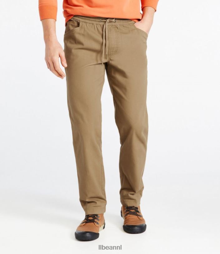 L.L.Bean Heren Beanflex canvas broek donkere sintel kleding VT0646973