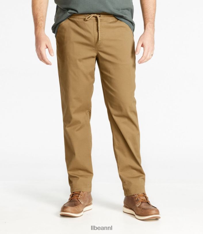 L.L.Bean Heren Beanflex canvas broek donkere sintel kleding VT0646973