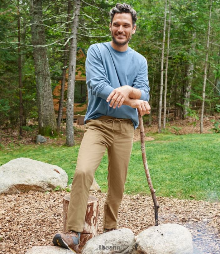 L.L.Bean Heren Beanflex canvas broek donkere sintel kleding VT0646973