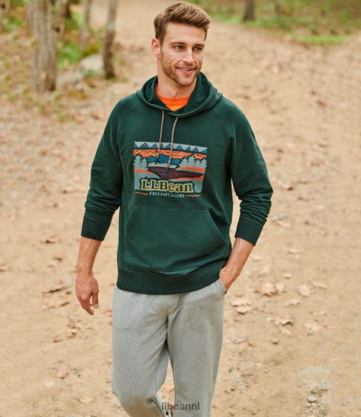 L.L.Bean Heren comfort kamp joggingbroek-logo Middernacht zwart kleding VT0645893