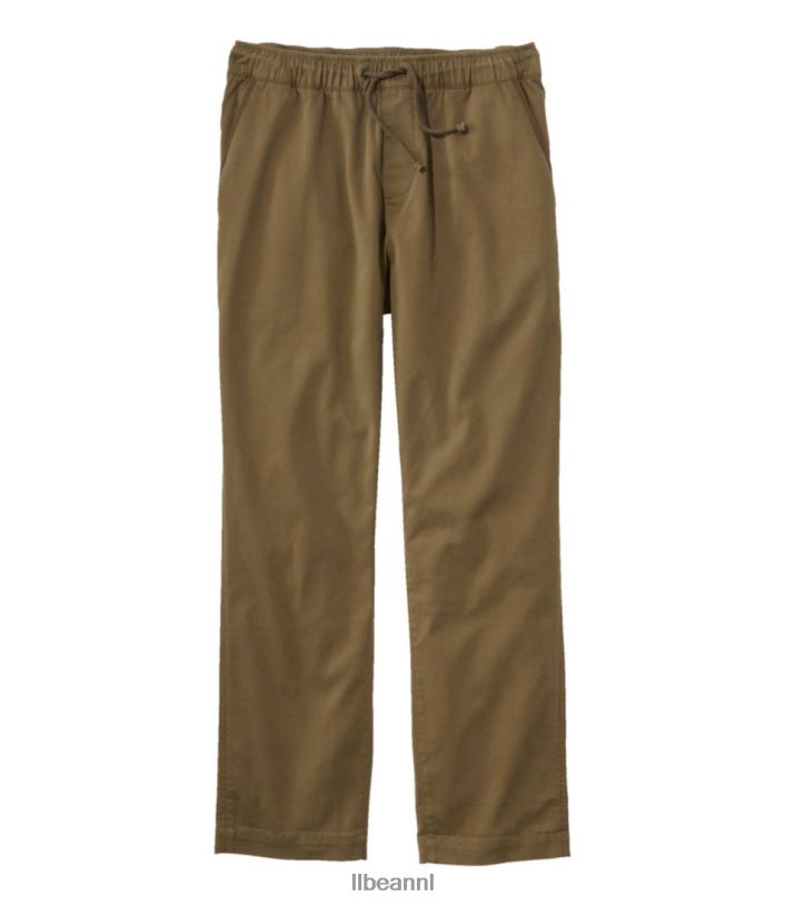 L.L.Bean Heren comfortabele stretch dockbroek antieke olijf kleding VT0645812